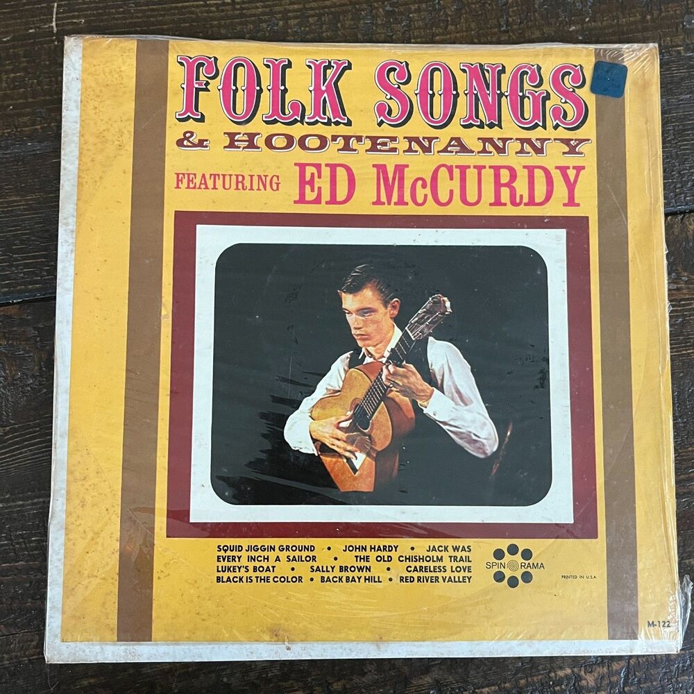 Folk Songs & Hootenanny Ed McCurdy Vintage 1964 Vinyl LP M-122